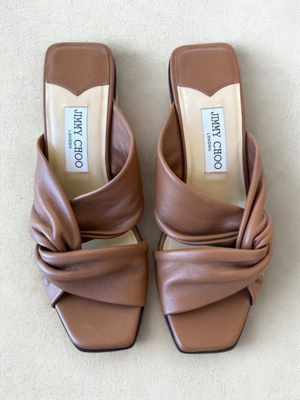 Jimmy Choo Soft Narisa 90 Wedge Sandals, Size 39 (European), Brown - Picture 3 of 8
